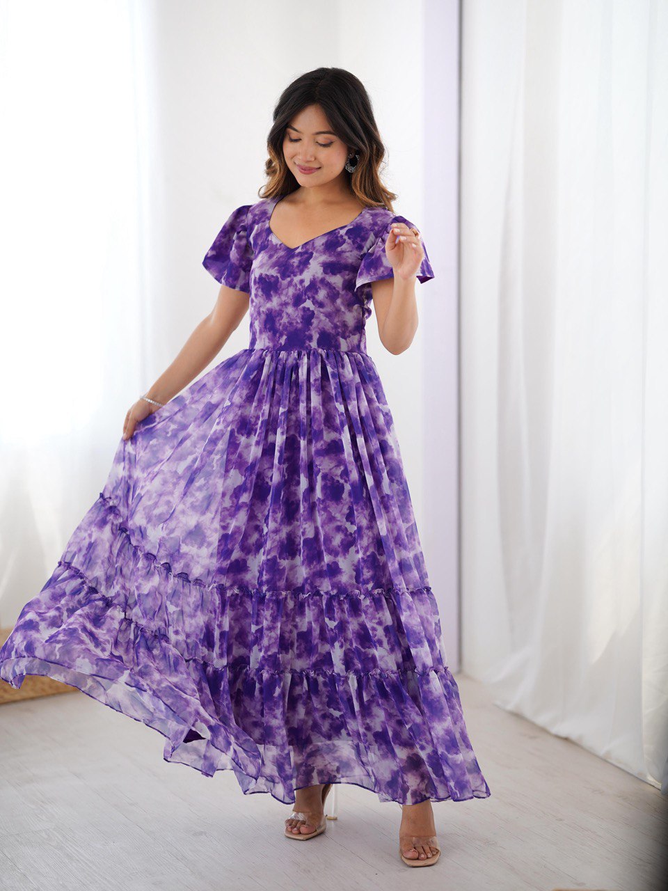 Ethereal Clouds Flairy Kurtis