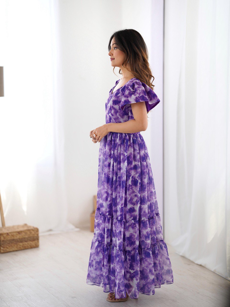 Ethereal Clouds Flairy Kurtis