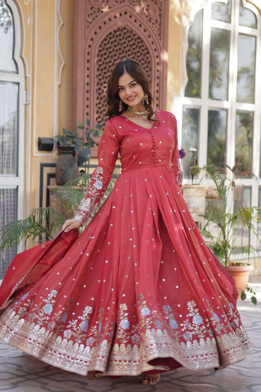 PREMIUM READYMADE GOWN WITH DUPATTA SET