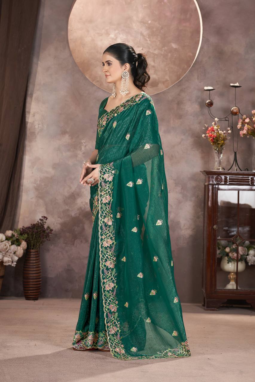 Presents Designer Embroidery Saree