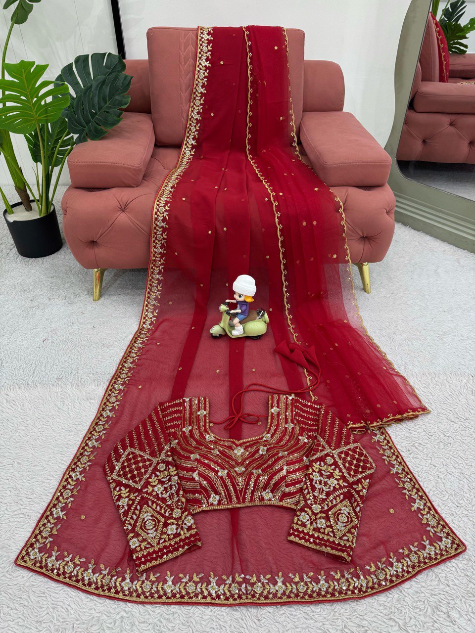 Looking some one for this same colour beautiful Designer Saree