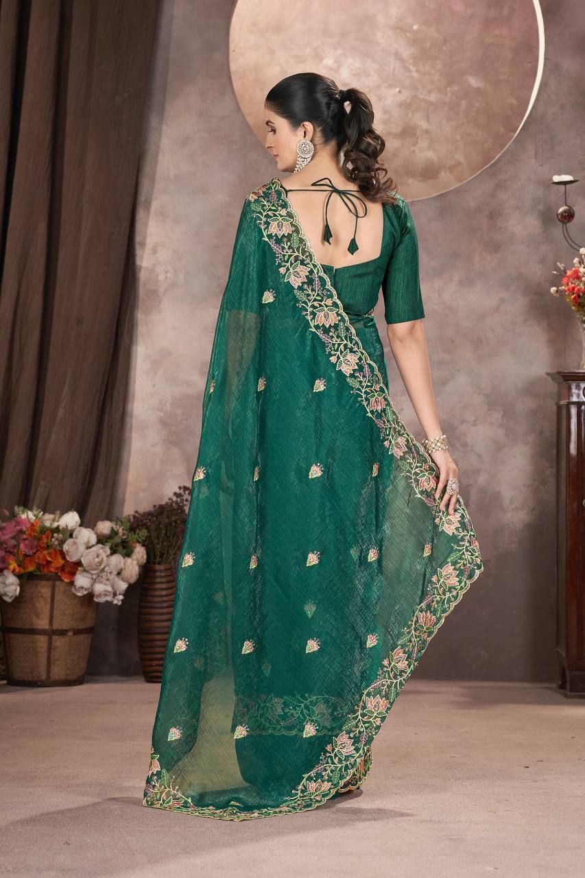 Presents Designer Embroidery Saree